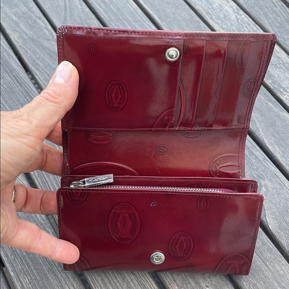 Cartier Burgundy Patent Leather Birthday Edition wallet. Like new - Picture 2 of 12